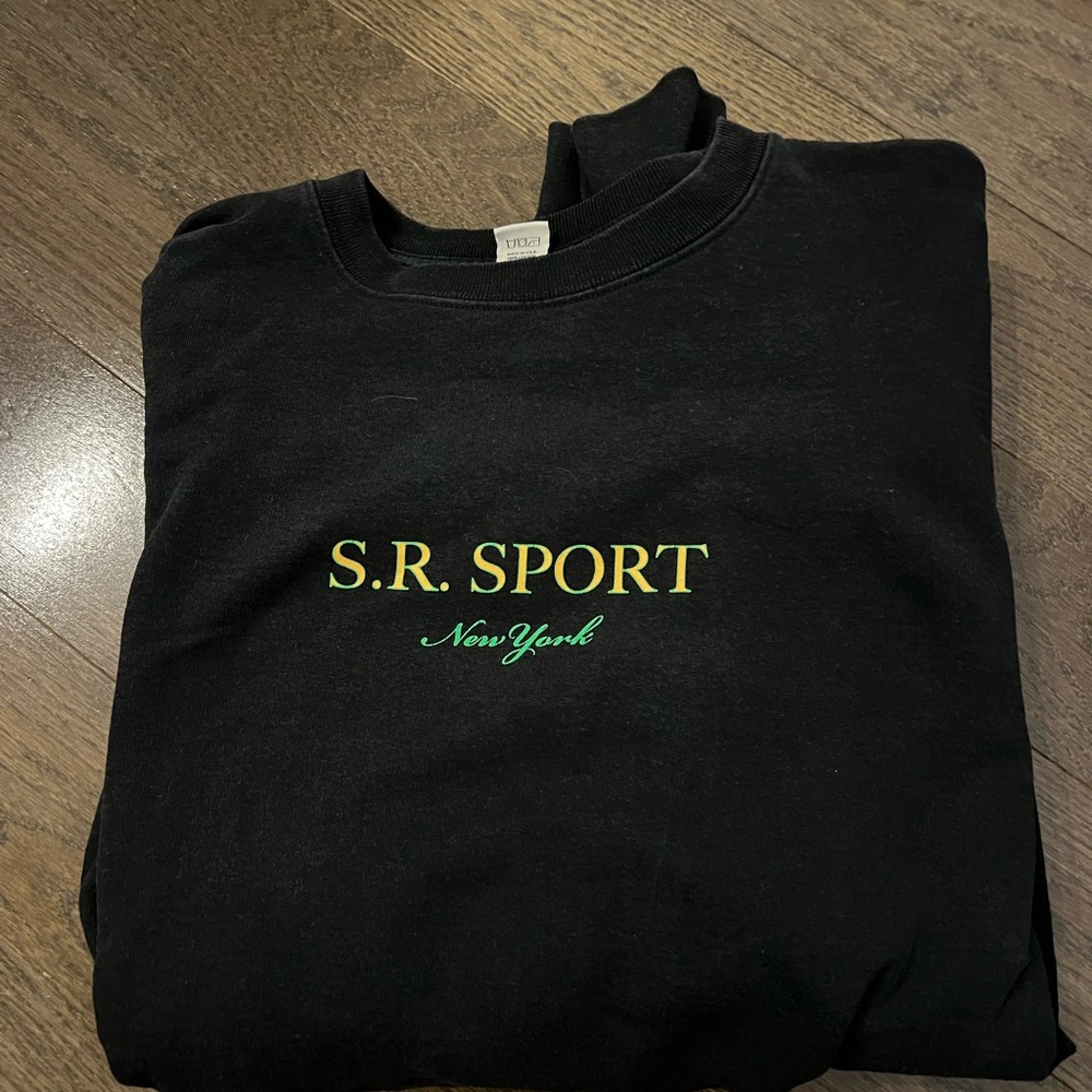 Sporty & Rich Black Crew Neck Sweater